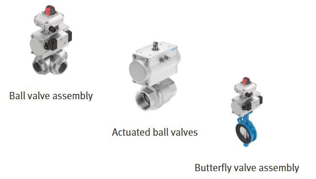 Pneumatically and mechanically actuated process and media valves